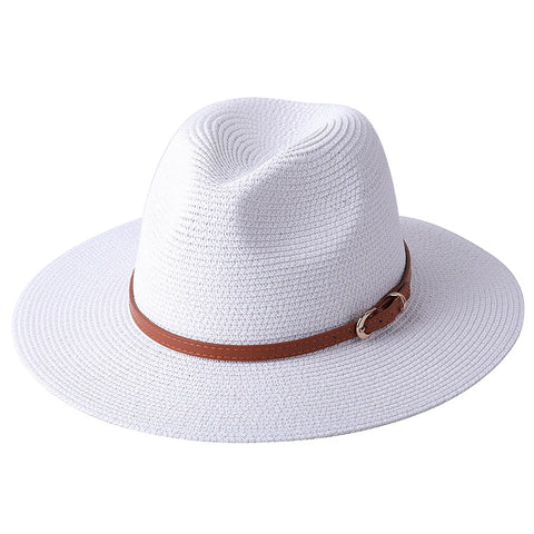 Panama Soft Shaped Straw Hat Summer Wide Brim Fedora Hat