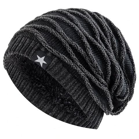 Unisex Slouchy Winter Knitted Hats Warm Beanie Cap