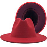 Fedora Hat Women Men Wide Brim Jazz Hat
