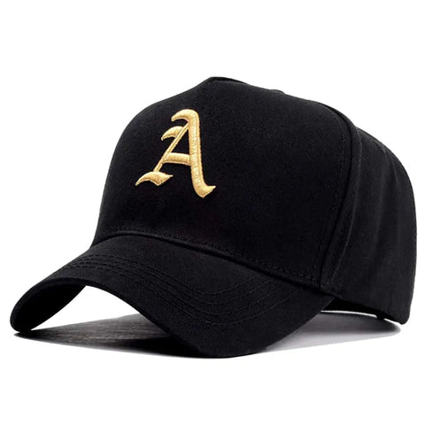 Baseball Cap Letter A Embroidery Snapback Hat Cotton