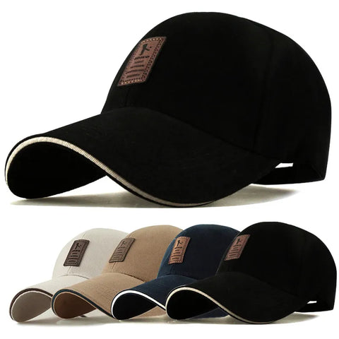 Solid Cotton Adjustable Snapback Baseball Hat