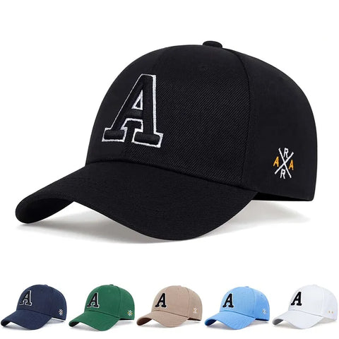 Unisex Simple Letter A Embroidery Baseball Caps