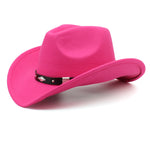 Western Cowboy Hats Wide Brim Panama Sunhats Fedora Caps