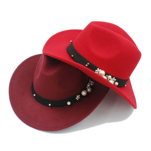 Fashion Women Chapeu Western Cowboy Hat for Elegant Lady