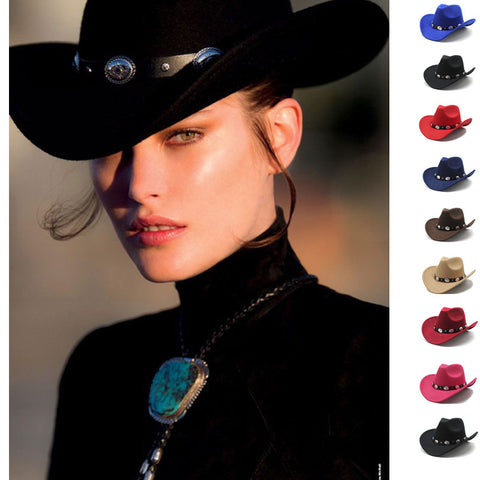 Cowgirl Fedora Hat with Leather Fedora Hat Toca Knight Hat