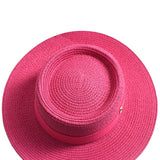 Summer Straw Sun Hats Brim Ribbon Beach Hat Travel Dress Cap