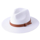 Panama Soft Shaped Straw Hat Summer Wide Brim Fedora Hat