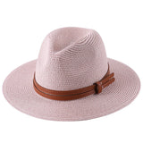 Panama Soft Shaped Straw Hat Summer Wide Brim Fedora Hat