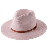 Panama Soft Shaped Straw Hat Summer Wide Brim Fedora Hat