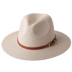 Panama Soft Shaped Straw Hat Summer Wide Brim Fedora Hat