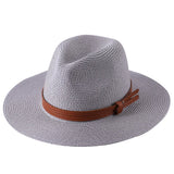 Panama Soft Shaped Straw Hat Summer Wide Brim Fedora Hat