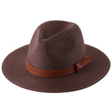 Panama Soft Shaped Straw Hat Summer Wide Brim Fedora Hat