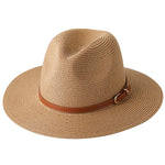 Panama Soft Shaped Straw Hat Summer Wide Brim Fedora Hat