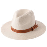 Panama Soft Shaped Straw Hat Summer Wide Brim Fedora Hat