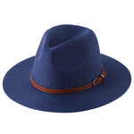 Panama Soft Shaped Straw Hat Summer Wide Brim Fedora Hat