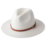 Panama Soft Shaped Straw Hat Summer Wide Brim Fedora Hat