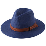 Panama Soft Shaped Straw Hat Summer Wide Brim Fedora Hat