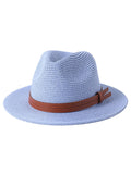 Panama Soft Shaped Straw Hat Summer Wide Brim Fedora Hat