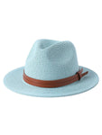 Panama Soft Shaped Straw Hat Summer Wide Brim Fedora Hat