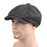 Wool Newsboy Caps Men Herringbone Flat Caps Gatsby Cap