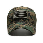 American Flag Camouflage Sticker Embroidered Baseball Cap