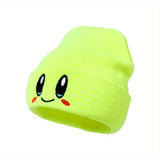 Big Eye Embroidery Elasticity Beanies Women's Cartoon Knitted Skull Caps