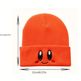 Casual Beanies Skullies KIRBYS Lovely Face Embroidery Knitted Hat