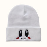 Casual Beanies Skullies KIRBYS Lovely Face Embroidery Knitted Hat