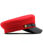 Casual Summer Military Caps Woman Cotton Beret Flat Hats Captain Cap