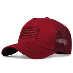 Fashion American Flag Embroidery Baseball Net Caps