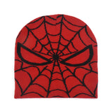 Gothic Spider Web Jacquard Beanie Y2K Unisex Skull for Women Men's Hip Knit Hat