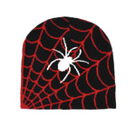 Gothic Spider Web Jacquard Beanie Y2K Unisex Skull for Women Men's Hip Knit Hat