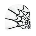 Gothic Spider Web Jacquard Beanie Y2K Unisex Skull for Women Men's Hip Knit Hat