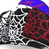 Gothic Spider Web Jacquard Beanie Y2K Unisex Skull for Women Men's Hip Knit Hat