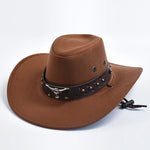 Western Cowboy Hats Vintage Big-edge Gentleman Cowgirl Jazz Hat