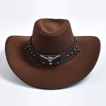 Western Cowboy Hats Vintage Big-edge Gentleman Cowgirl Jazz Hat