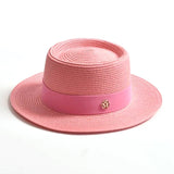 Summer Straw Sun Hats Brim Ribbon Beach Hat Travel Dress Cap