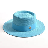 Summer Straw Sun Hats Brim Ribbon Beach Hat Travel Dress Cap