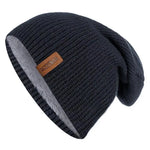 Warm Knitted Hat Fashion Solid Ski Bonnet Cap