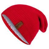 Warm Knitted Hat Fashion Solid Ski Bonnet Cap