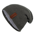 Warm Knitted Hat Fashion Solid Ski Bonnet Cap