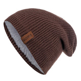 Warm Knitted Hat Fashion Solid Ski Bonnet Cap