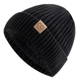 Unisex Two-Tone Warm Beanie Cap Casual Winter Knitted Hats