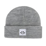 Parent-child Winter Knitted Hat Warm Skullcap Smile Patch Beanie