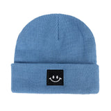 Parent-child Winter Knitted Hat Warm Skullcap Smile Patch Beanie