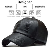 Pu Leathe Letter Printing Baseball Caps Outdoor Adjustable Sunscreen Hat