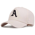 Baseball Cap Letter A Embroidery Snapback Hat Cotton