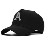 Baseball Cap Letter A Embroidery Snapback Hat Cotton