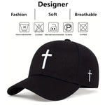 Unisex Cross Embroidery Snapback Baseball Caps