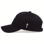 Unisex Cross Embroidery Snapback Baseball Caps